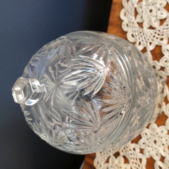 Luminarc Durand Crystal Clear Glass Egg Shaped Lidded Candy Dish - Picture 6 of 6